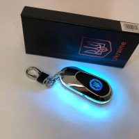 Електрична запальничка - брелок Україна з USB-зарядкою та підсвічуванням HL-472. Колір: срібло