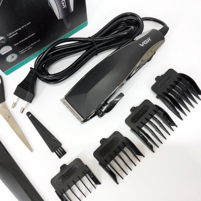 Професійна машинка для стрижки волосся VGR V-033 з функцією тримера та 4 насадками