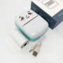 Портативний мініпринтер Mini printer з Bluetooth для термодруку без чорнила зі смартфона. Колір: блакитний