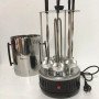 Шашличниця електрична Domotec MS-7781 на 6 шампурів 1000Вт вертикальна з нержавіючої сталі