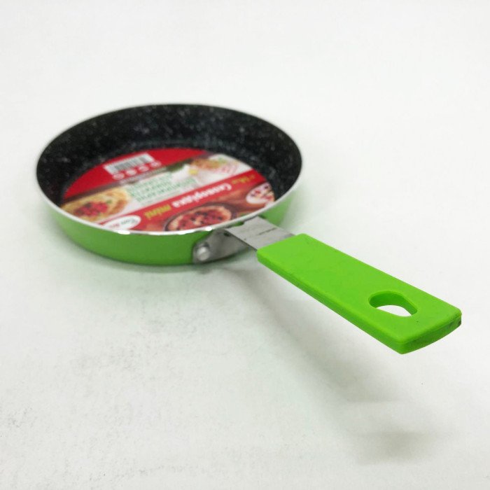 Сковорода Con Brio CB-1414, 14см, Міні, Eco Granite, сковорода зручна на кухню. Колір: зелений