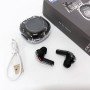 Бездротові навушники TWS T8 PRO з прозорим кейсом Вакуумний LED дисплей Bluetooth 5.3. Колір: чорний
