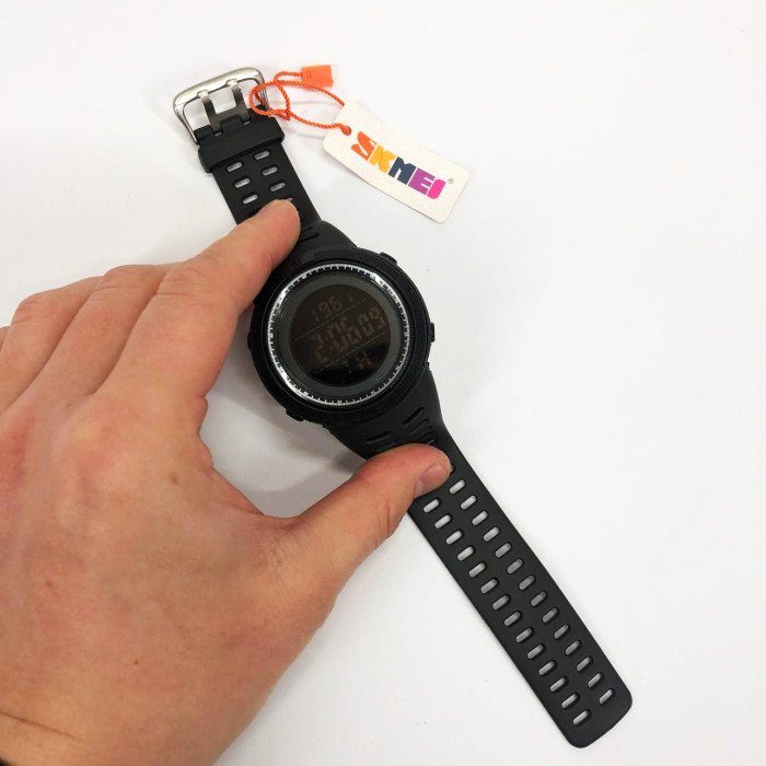 Годинник наручний чоловічий SKMEI 1681BKBK ALL BLACK, армійський годинник протиударний. Колір: чорний