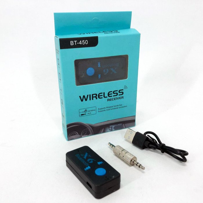 Бездротовий адаптер Bluetooth приймач аудіо ресівер BT-X6, модулятор блютуз в машину