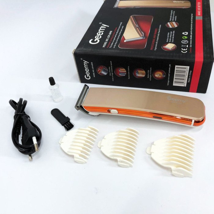 Машинка для стрижки GEMEI GM-6048, Машинка для стрижки домашня, електробритва для голови. Колір: золотий