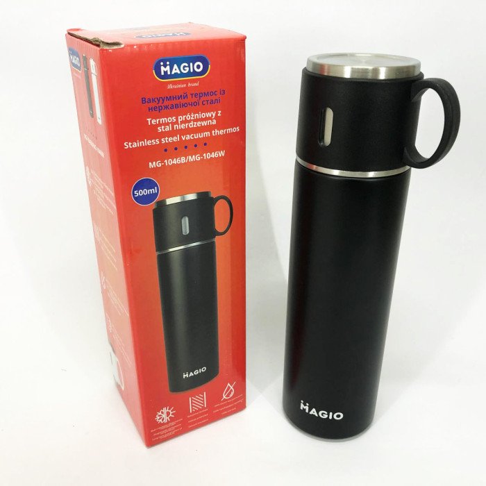 Термос MAGIO MG-1046B 0.5 л, Термос для спортсменів, Термокружка з вакуумною ізоляцією