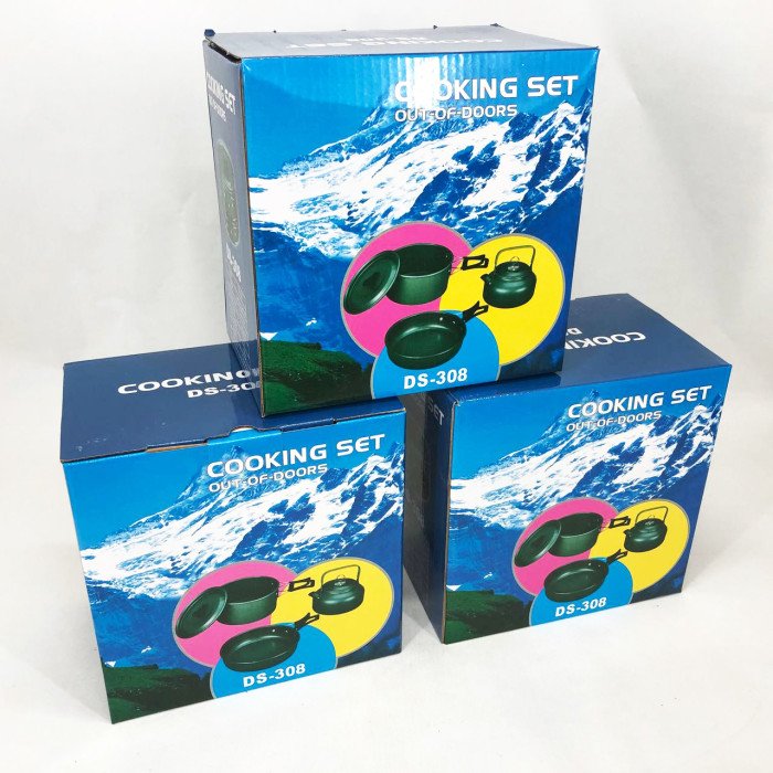 Якісний туристичний посуд, Набір для пікніка подарунок, Набір посуду для багаття