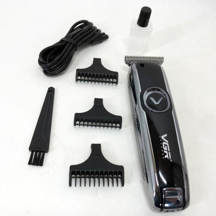 Машинка для стрижки VGR V-168 бездротова з комплектом насадок, Електробритва для голови