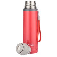 Термос вакуумний Well Done WD-7145R 500 мл, Питний термос, Термос для кави. Колір: червоний
