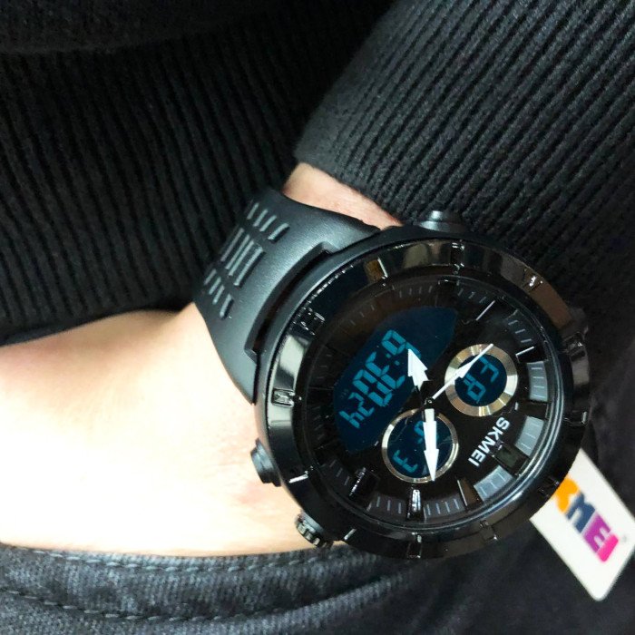 Годинник наручний чоловічий SKMEI 2014BKBK, годинник скмей чоловічий, оригінальний чоловічий годинник спортивний