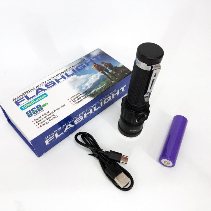 Ручний ліхтар PLD-1812-T6 (red) 1x18650, Водонепроникний ліхтар, Потужний акумуляторний лед ліхтарик