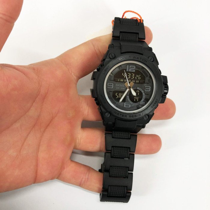 Годинник наручний чоловічий SKMEI 1452BK BLACK, водонепроникний чоловічий годинник. Колір: чорний