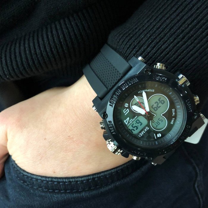 Годинник наручний чоловічий SKMEI 2065BKWT, водонепроникний чоловічий годинник, чоловічий спортивний