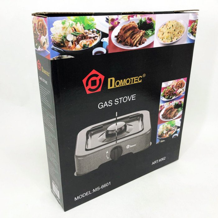Газова плита DOMOTEC MS-6601 на 1 конфорку. Колір: сірий