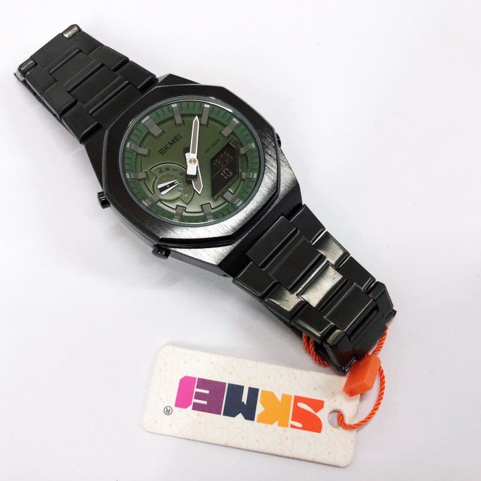 Годинник наручний чоловічий SKMEI 1816BKGNBK, стильний класичний чоловічий годинник, фірмовий спортивний годинник