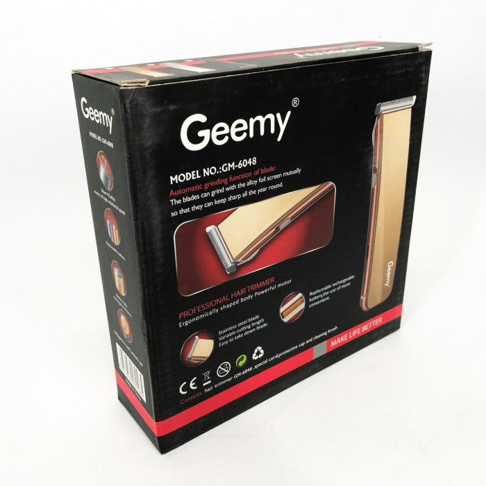 Машинка для стрижки GEMEI GM-6048, Машинка для стрижки домашня, електробритва для голови. Колір: золотий