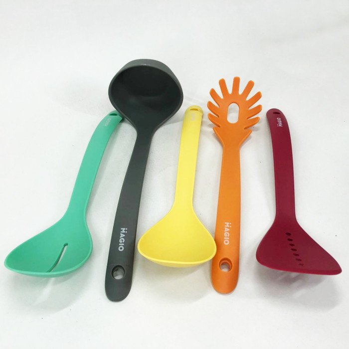 Набір кухонних речей Magio MG-1123 5 предметів, Силіконовий кухонний набір кухарів