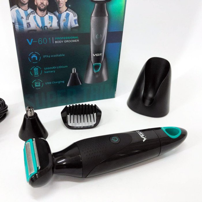 Акумуляторна електробритва для стрижки VGR V-601 від USB бритва електрична з професійною насадками