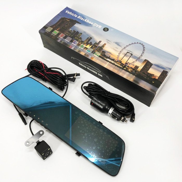 Автомобільний відеореєстратор-дзеркало L-9003 4,3" TOUCH SCREEN 2 камери 1080P Full HD