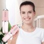 Іригатор для чищення зубів та порожнини рота Oral Irrigator з акумулятором та змінними насадками. Колір: рожевий