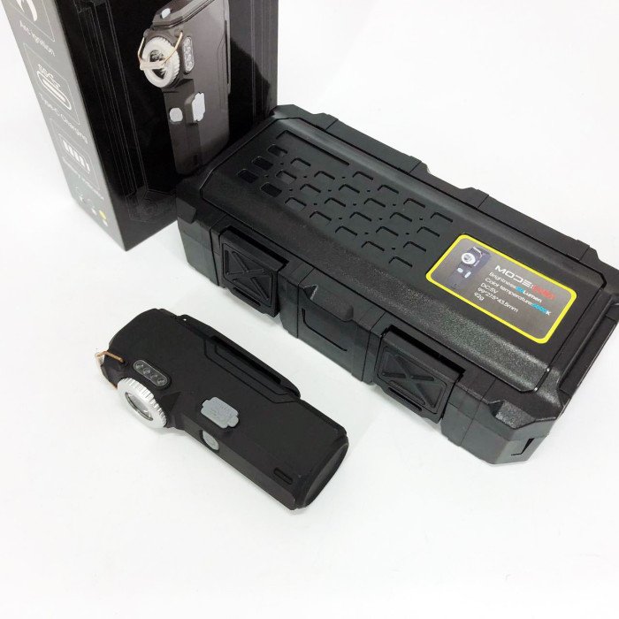 Ліхтарик-запальничка армійська MULTIFUNCTIONAL D51-COB, Запальнички подарунки для чоловіків. Колір: чорний