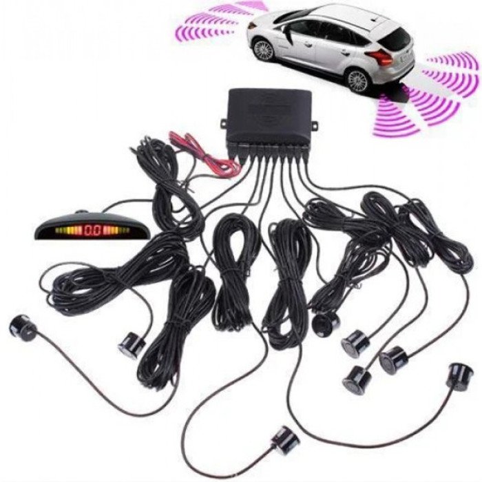 Парктронік (паркувальний радар) Assistant Parking Sensor, 8 чорних датчиків
