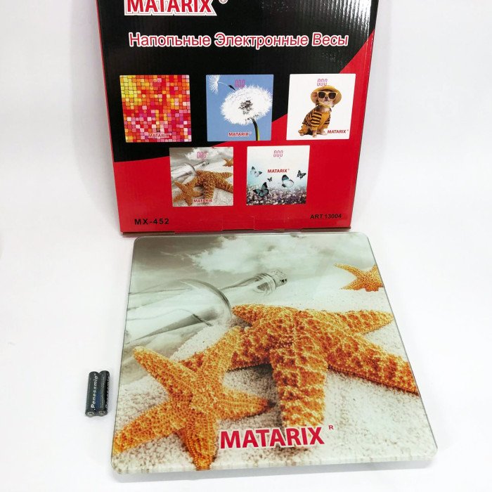 Ваги для підлоги MATARIX MX-452 180 кг, Ваги для вимірювання маси тіла, Електронні ваги зірки