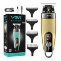 Машинка для стрижки волосся VGR V-975 тример для бороди та вусів. Колір: золотий