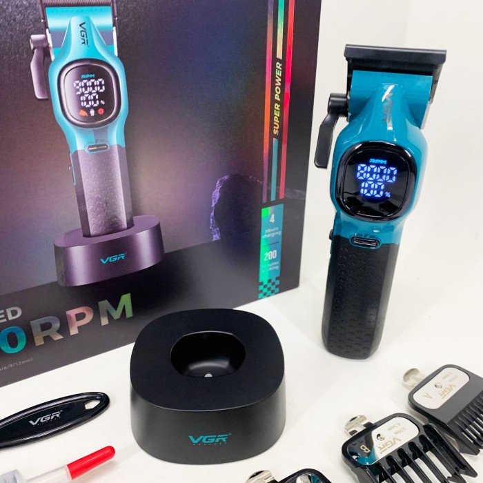 Машинка для стрижки акумуляторна VGR V-886C BLUE