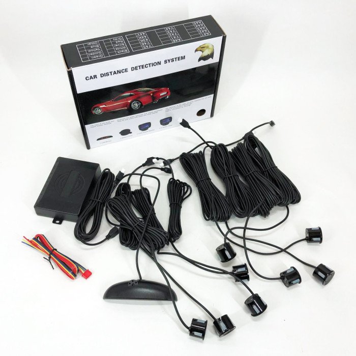 Парктронік (паркувальний радар) Assistant Parking Sensor, 8 чорних датчиків