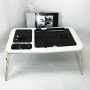 Складаний столик для ноутбука LD-09 E-Table, столик з охолодженням 2 USB кулера, Стіл підставка з вентиляцією