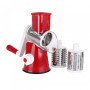 Овочерізка мультислайсер Tabletop Drum Grater Kitchen Master Терка для овочів та фруктів 3 насадки. Колір: червоний