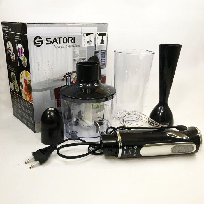 Блендер занурювальний Satori SB-620-PB 600 Вт з чашами, 3 режими роботи