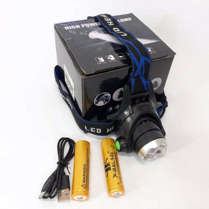 Ліхтар налобний Police BL-6699 (204C), Налобний ліхтарик bailong, Налобний ліхтарик з usb зарядкою