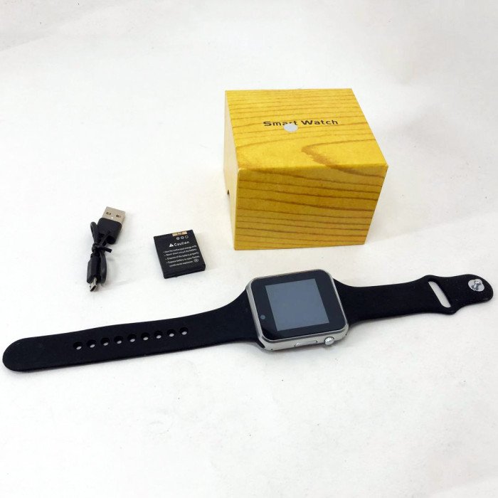 Смарт-годинник Smart Watch A1 розумний електронний зі слотом під sim-карту + карту пам'яті micro-sd. Колір: срібний