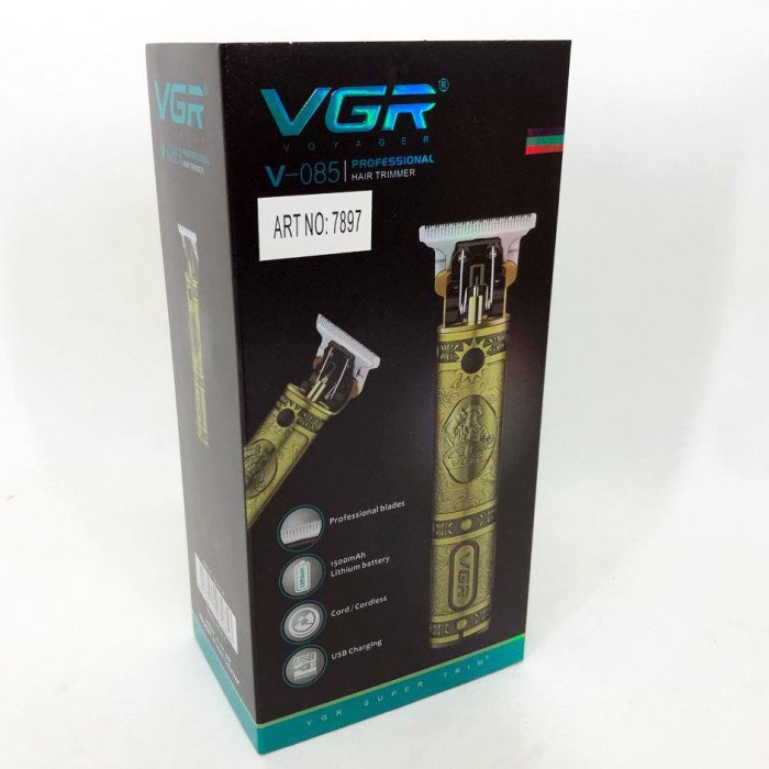 Машинка для стрижки чоловіча VGR V-085 Електробритва з насадками для бороди Машинка окантовка