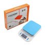 Ваги кухонні 109, 2 кг (0.1 г), термометр, електронні ваги для продуктів. Колір: блакитний