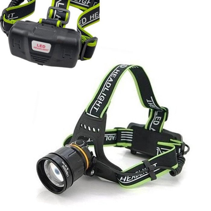 Ліхтар налобний BL-A8-P50, 2 акумулятори 18650, zoom, ЗУ microUSB, ліхтарик на голову із зарядкою