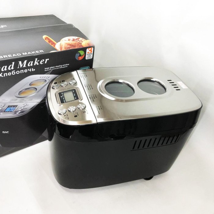 Хлібопічка RAF R.564, 15 програм, 1000-1500 г, з таймером та антипригарним покриттям