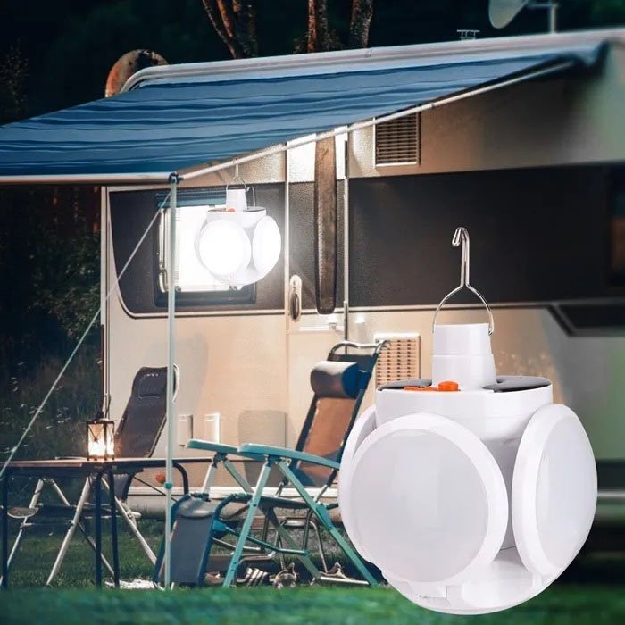 Ліхтар Лампа для кемпінгу акумуляторна BL-2029 + SOLAR на сонячній батареї кемпінговий складаний ліхтар