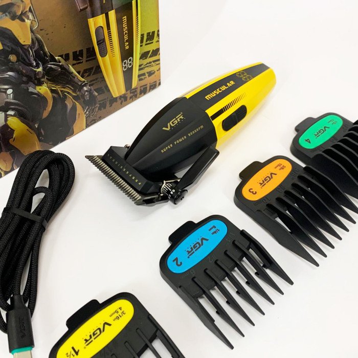 Професійна стрижкова машинка VGR V-285 акумуляторна з насадками