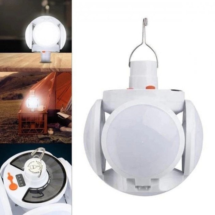 Ліхтар Лампа для кемпінгу акумуляторна BL-2029 + SOLAR на сонячній батареї кемпінговий складаний ліхтар