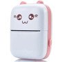 Портативний мініпринтер Mini printer з Bluetooth для термодруку без чорнила зі смартфона. Колір: рожевий