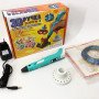 3D ручка Smart 3D Pen 2 c LCD дисплеєм, Цікава ручка 3д для дітей, Оригінальна. Колір: блакитний