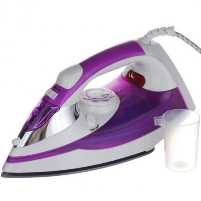 Праска Domotec MS 2201 2800W керамічна підошва, Професійна парова праска. Колір: фіолетовий