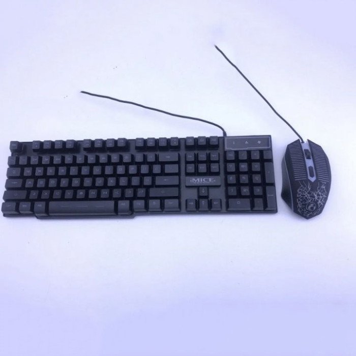 Провідна ігрова клавіатура та мишка iMICE KM-680 з підсвіткою 1600 DPI, комплект клавіатура та миша для ПК
