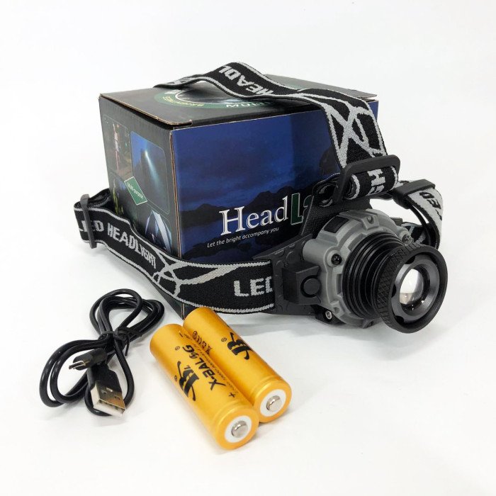 Ліхтар налобний Police Водостійкий BL-W002 XPE датчик руху, Ліхтарик налобний потужний, Головний ліхтарик