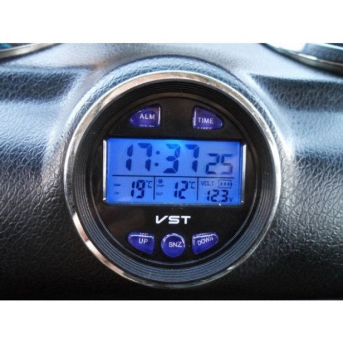 Годинник з термометром VST-7042V з блакитним підсвічуванням