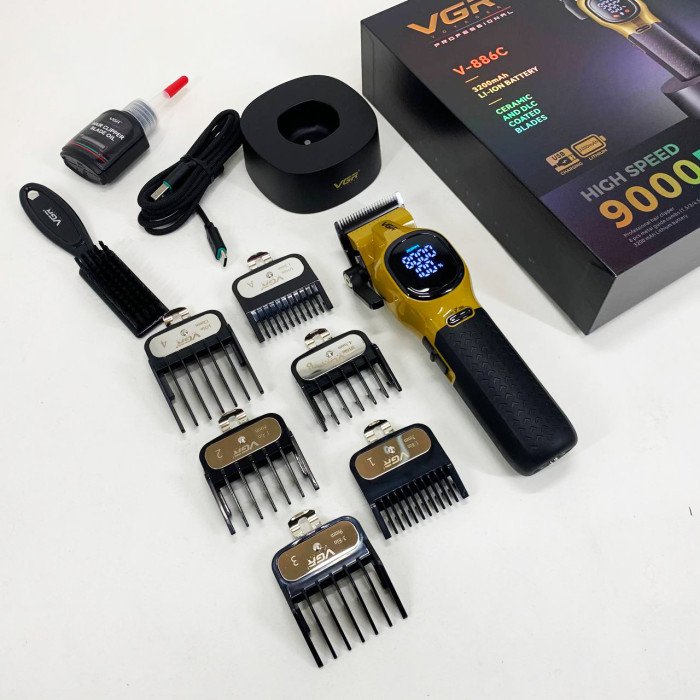 Машинка для стрижки акумуляторна VGR V-886C GOLD