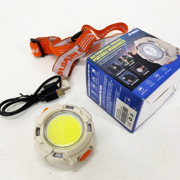 Ліхтар налобний CY-2026-B-COB+2LED(red)+2LED(blue)